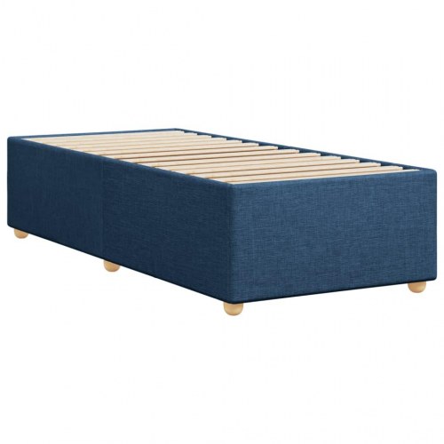 Sengeramme 90 x 200 cm i blåt stof