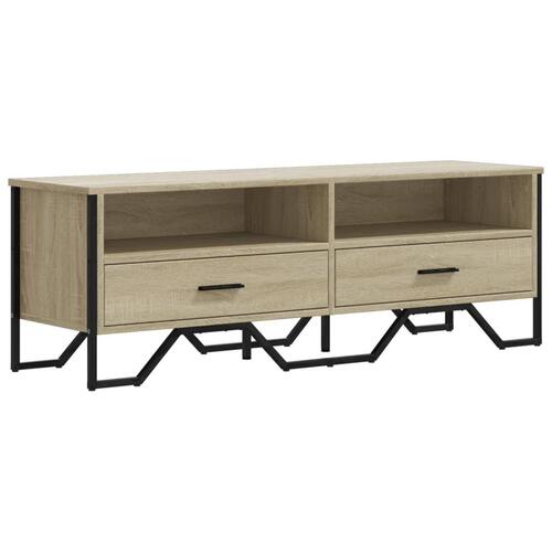 Tv-bord 122x34x41 cm konstrueret træ sonoma-eg