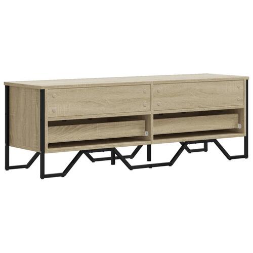 Tv-bord 122x34x41 cm konstrueret træ sonoma-eg