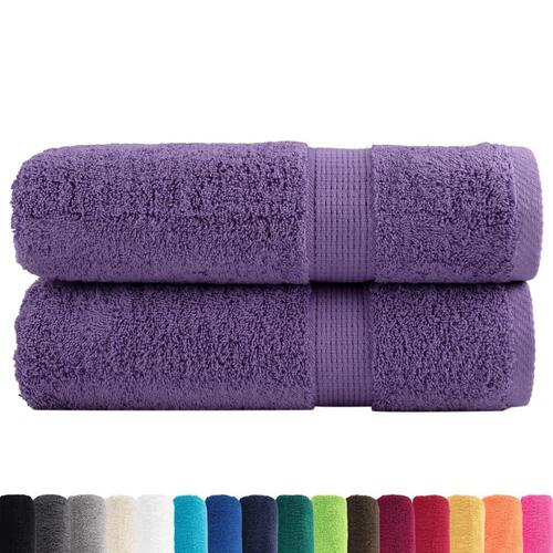 Badehåndklæder 2 stk. Premium 100x150 cm 100 % bomuld grøn