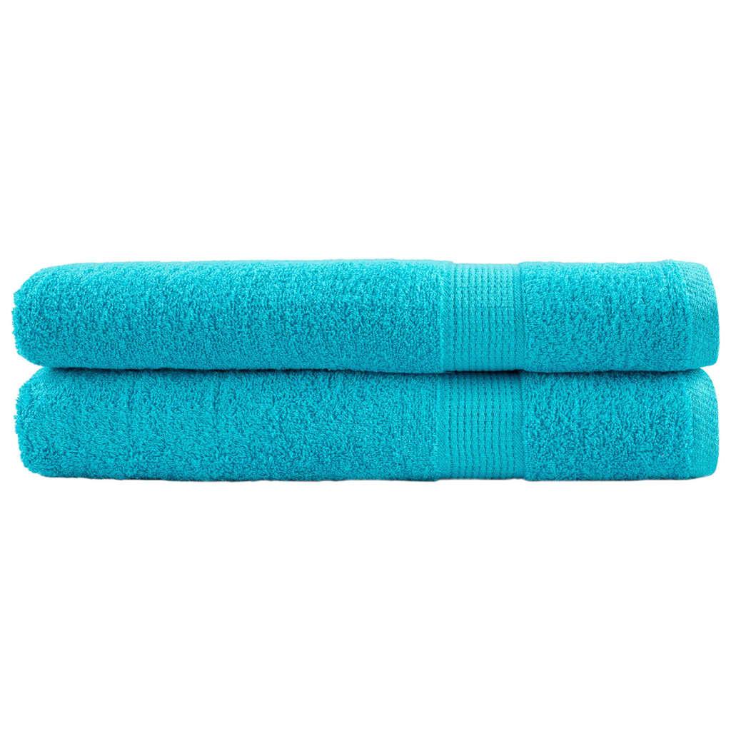 Håndklæder SOLUND 2 stk. Premium 100x200 cm 600 g/m2 turkis