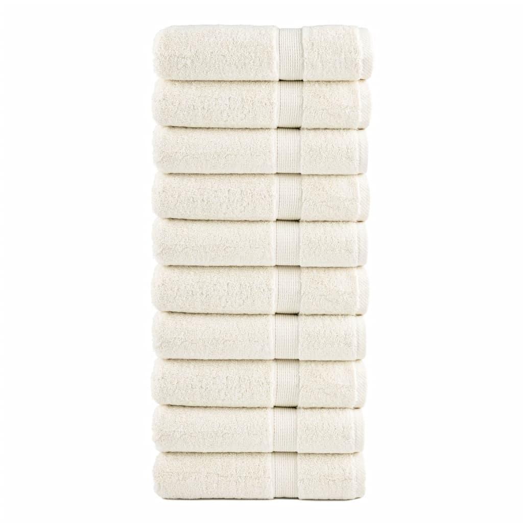 Håndklæder SOLUND 10 stk. Premium 50x100 cm 600g/m2 cremefarvet billede