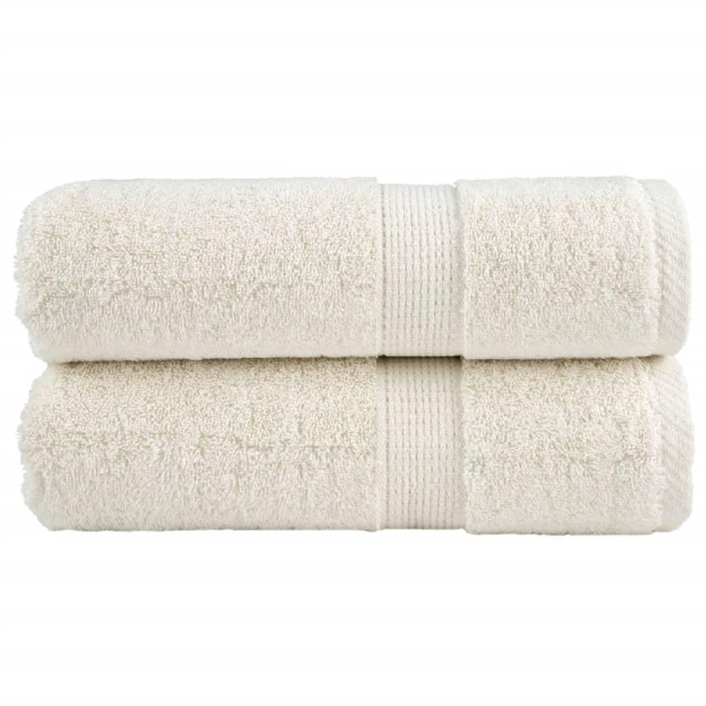 Håndklæder SOLUND 2 stk. Premium 30x30 cm 600 g/m2 cremefarvet
