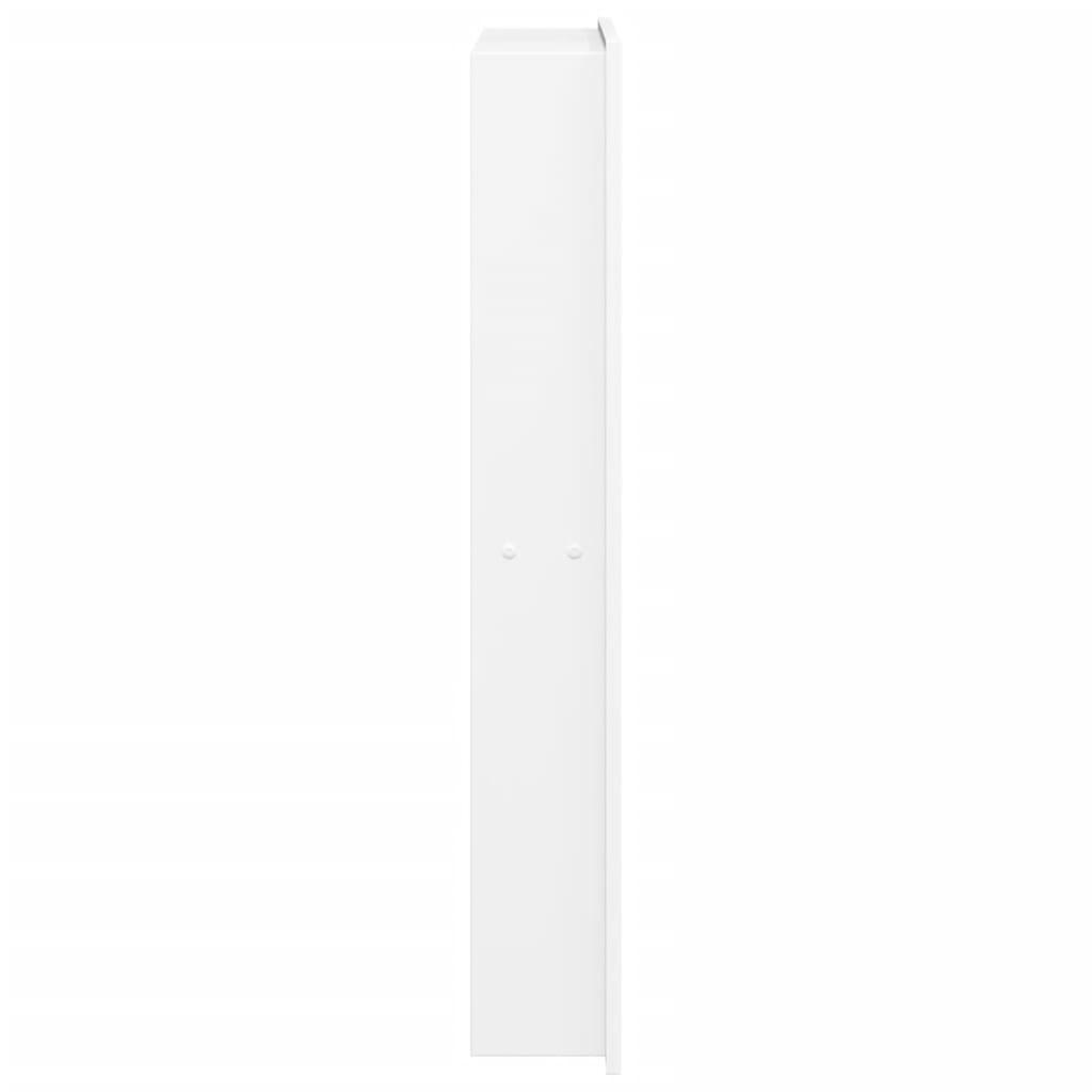 Brusehylde 32x62x9 cm rustfrit stil børstet mat hvid