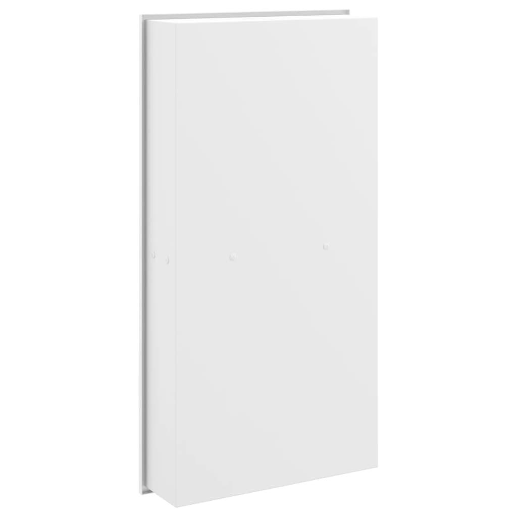 Brusehylde 32x62x9 cm rustfrit stil børstet mat hvid