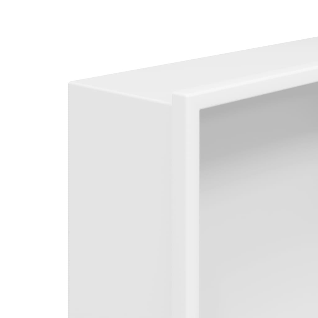Brusehylde 32x62x9 cm rustfrit stil børstet mat hvid