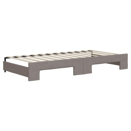 Daybed med udtræk 90 x 200 cm - gråbrun