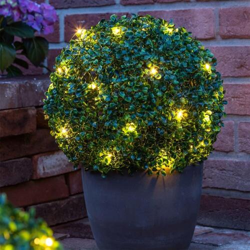 kugleformet buksbom med LED diameter 35 cm