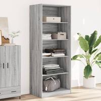 Klædeskab 80x50x200 cm konstrueret træ grå sonoma-eg