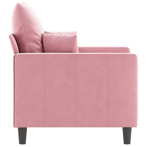 Lænestol 60 cm velour lyserød