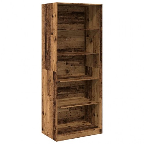 Klædeskab 80×50×200 cm i konstrueret træ - gammelt træ-look