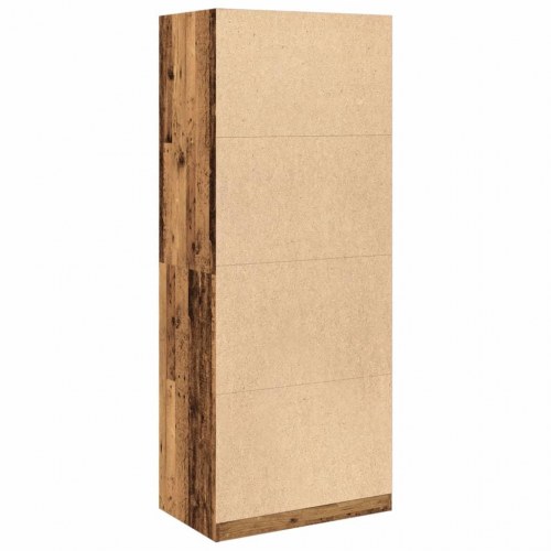 Klædeskab 80×50×200 cm i konstrueret træ - gammelt træ-look