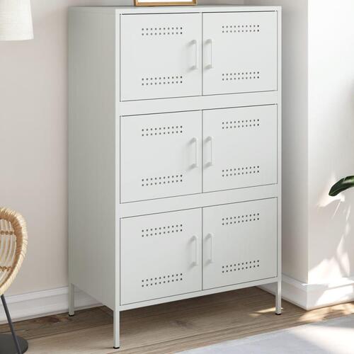 Højskab 68x39x113 cm stål hvid