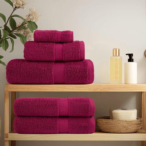Håndklæder 10 stk. Premium 50x100 cm 100 % bomuld bordeaux