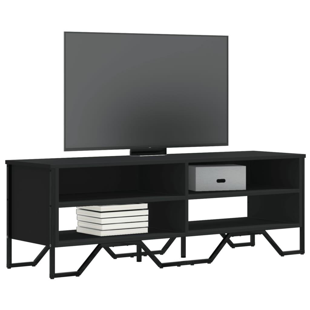 Tv-bord 122x34x41 cm konstrueret træ sort