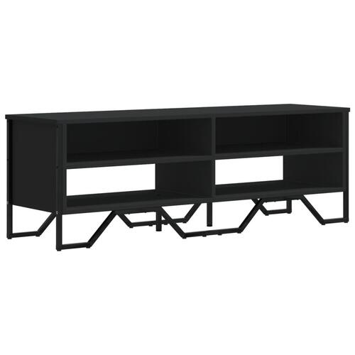 Tv-bord 122x34x41 cm konstrueret træ sort