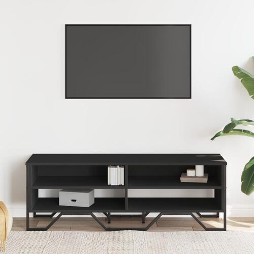 Tv-bord 122x34x41 cm konstrueret træ sort