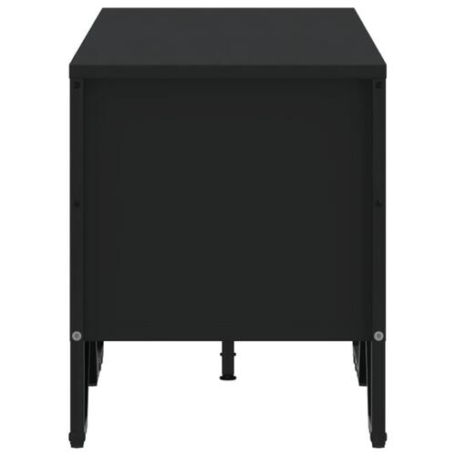Tv-bord 122x34x41 cm konstrueret træ sort