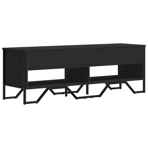 Tv-bord 122x34x41 cm konstrueret træ sort