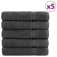 Håndklæder 50 stk. Premium 70x140 cm 100 % bomuld antracitgrå