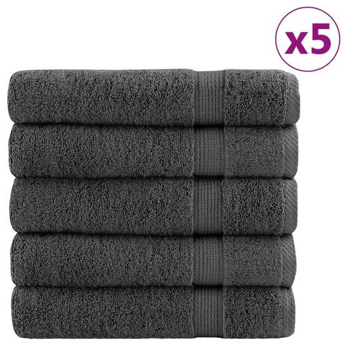 Håndklæder 50 stk. Premium 70x140 cm 100 % bomuld antracitgrå