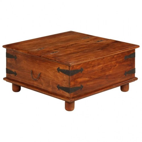 Bogreol 80x80x40 cm massivt akacietræ med honningfarvet finish