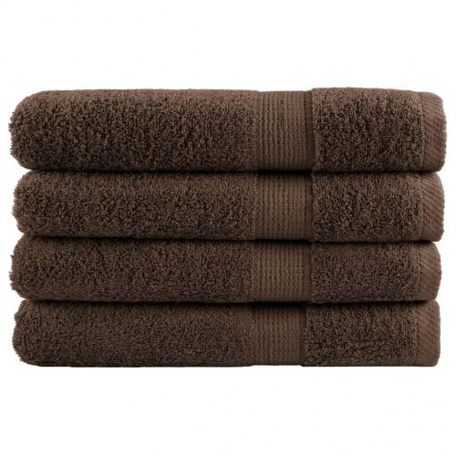 Håndklæder SOLUND 4 stk. Premium 100x200 cm 600 g/m2 brun