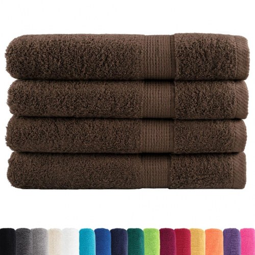 Håndklæder SOLUND 4 stk. Premium 100x200 cm 600 g/m2 brun