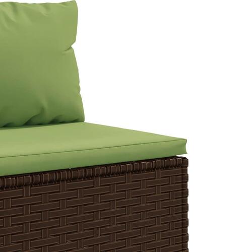 Sofasæt til haven 10 dele med hynder polyrattan brun