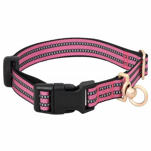 Hundesele med snor og halsbånd str. M justerbar pink