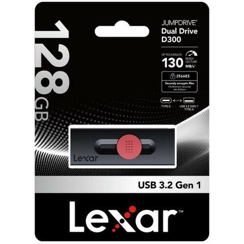 USB-stik Lexar DUAL Sort 128 GB