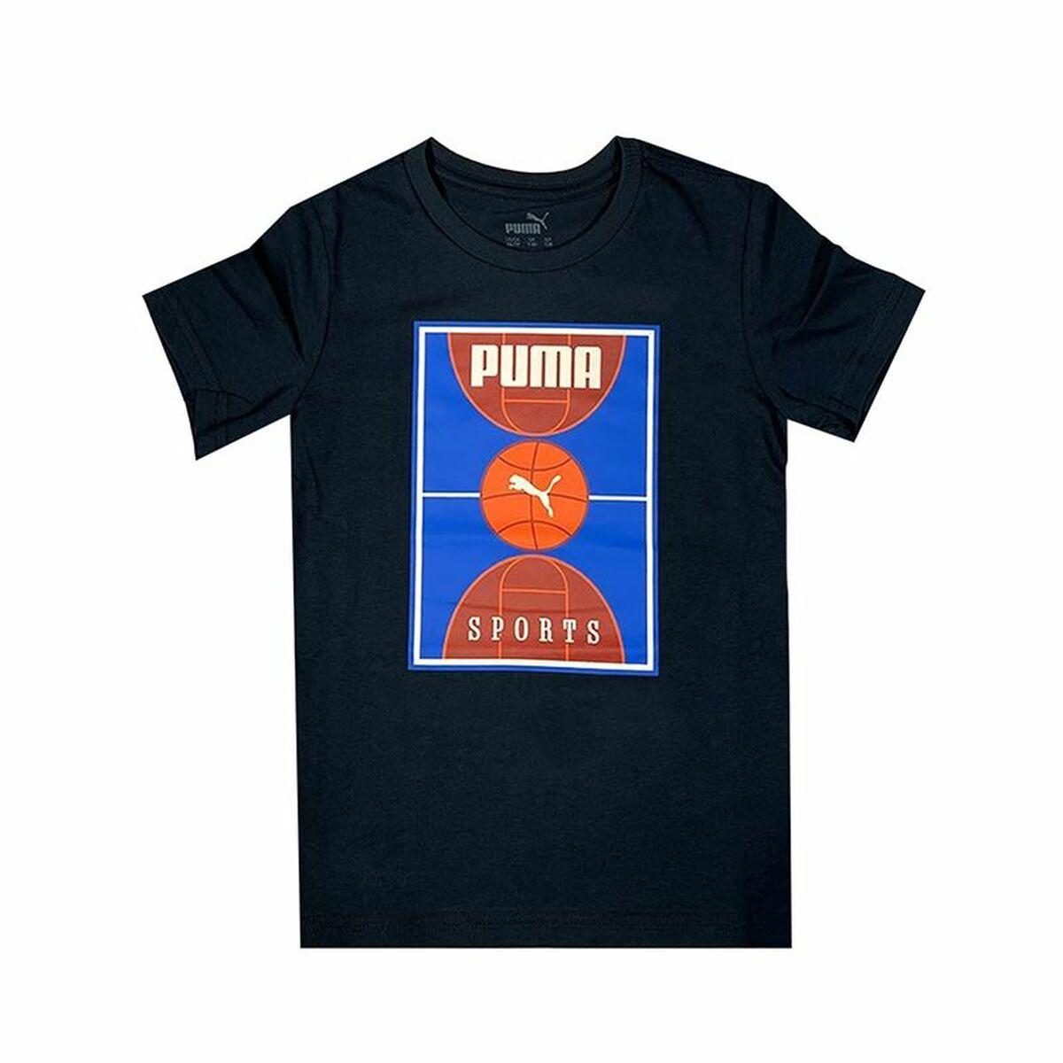 Puma Bppo Basket Blank Ba kortærmet T-shirt til drenge, sort (13-14 år)