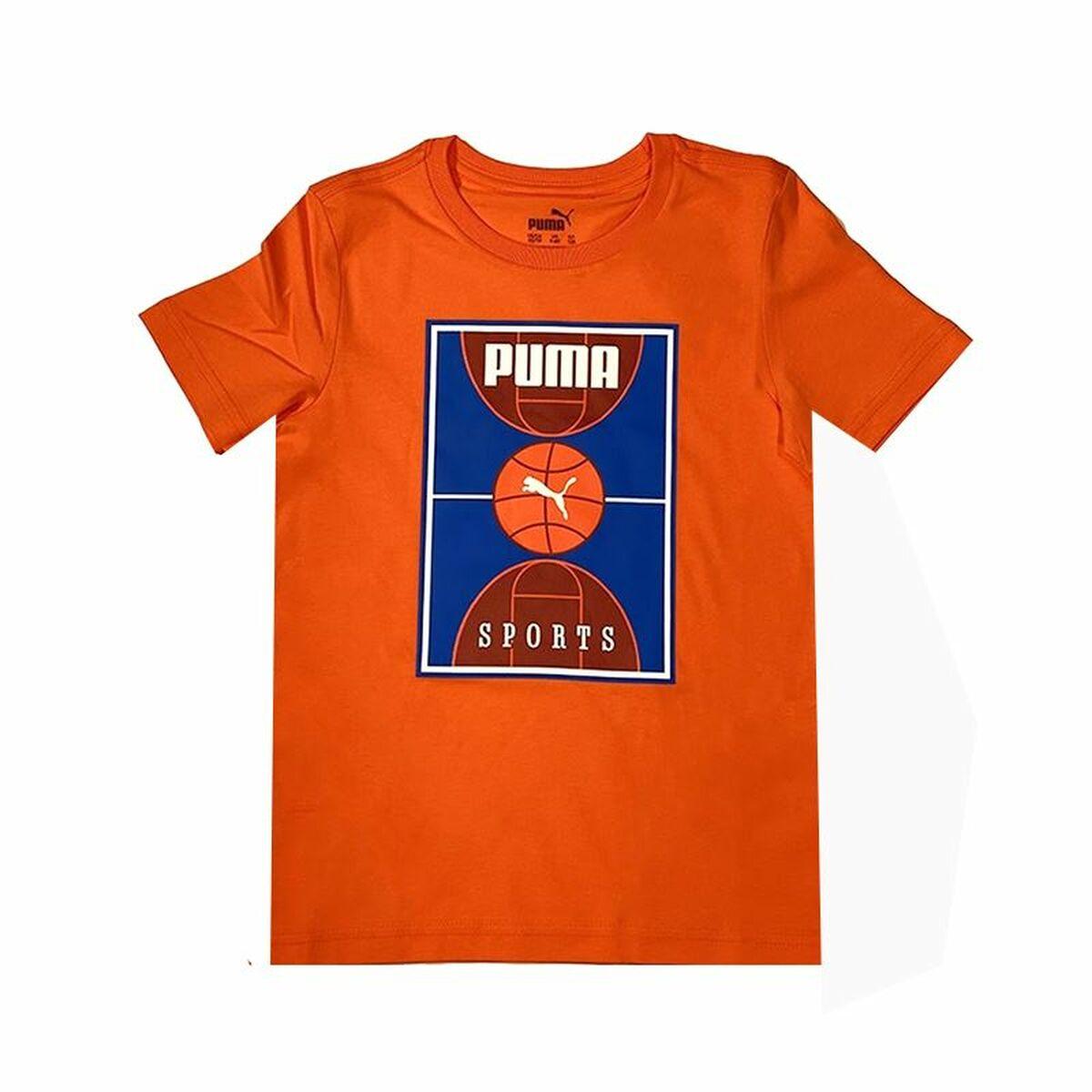 Puma Børne T-shirt med korte ærmer - Bppo Basket, orange (13-14 år) billede