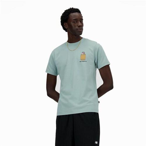Kortærmet T-shirt til Mænd New Balance Sport Essentials Barrel Lyseblå M