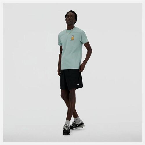 Kortærmet T-shirt til Mænd New Balance Sport Essentials Barrel Lyseblå M