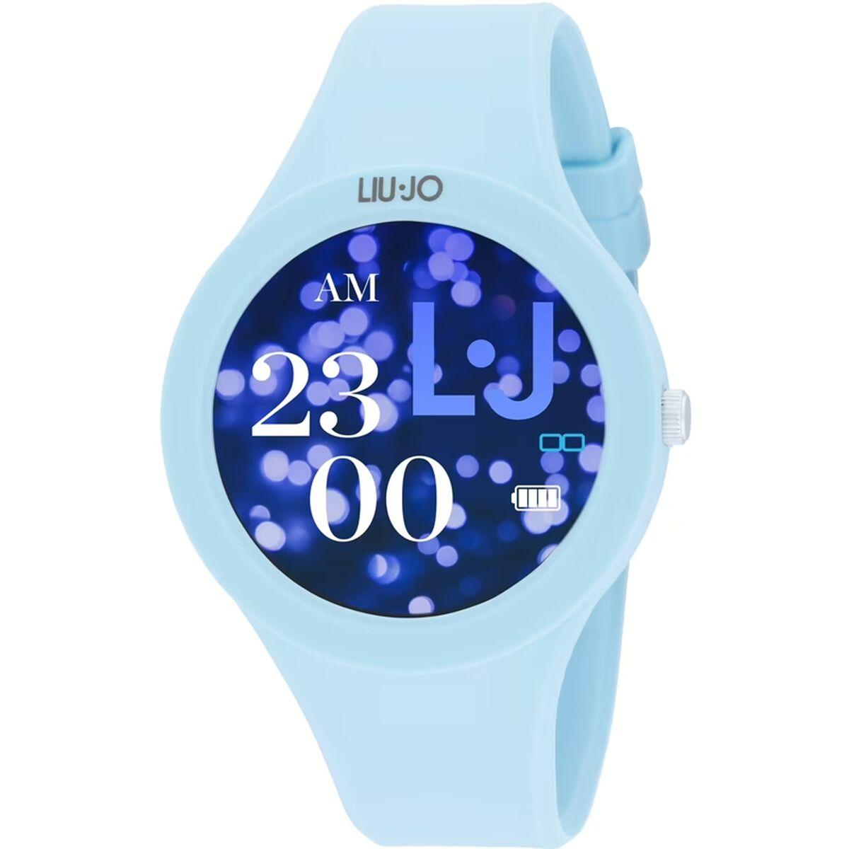 LIU JO Smartwatch SWLJ124 - Blå, cirkulær digital dame-smartwatch