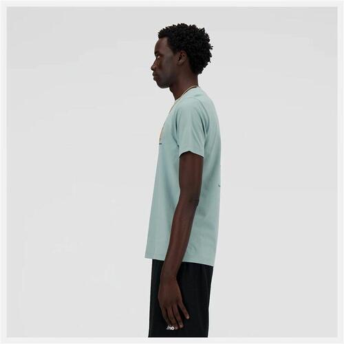 Kortærmet T-shirt til Mænd New Balance Sport Essentials Barrel Lyseblå L