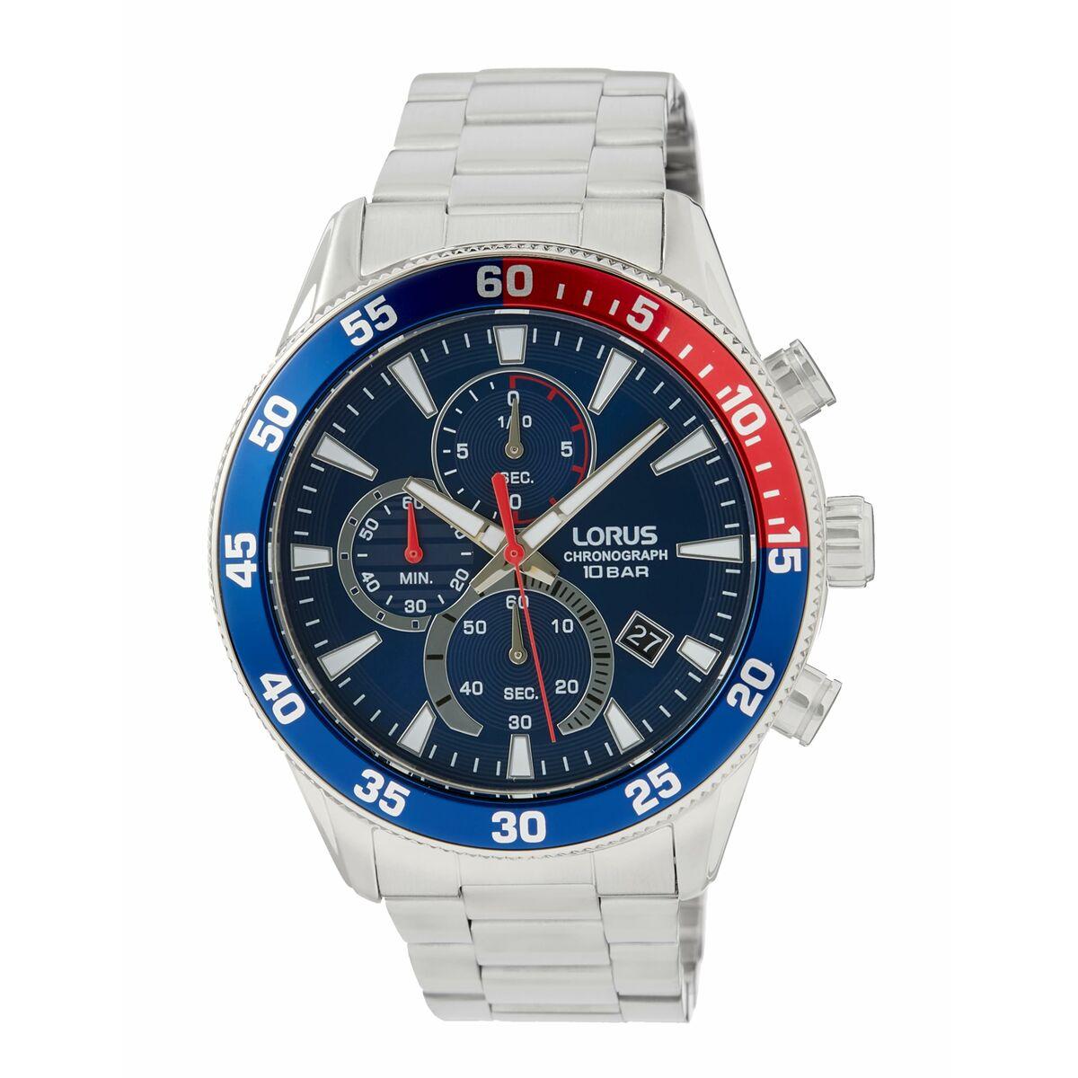 Lorus RM325JX9 herreur - sølvfarvet stålkasse, blå skive, 45 mm