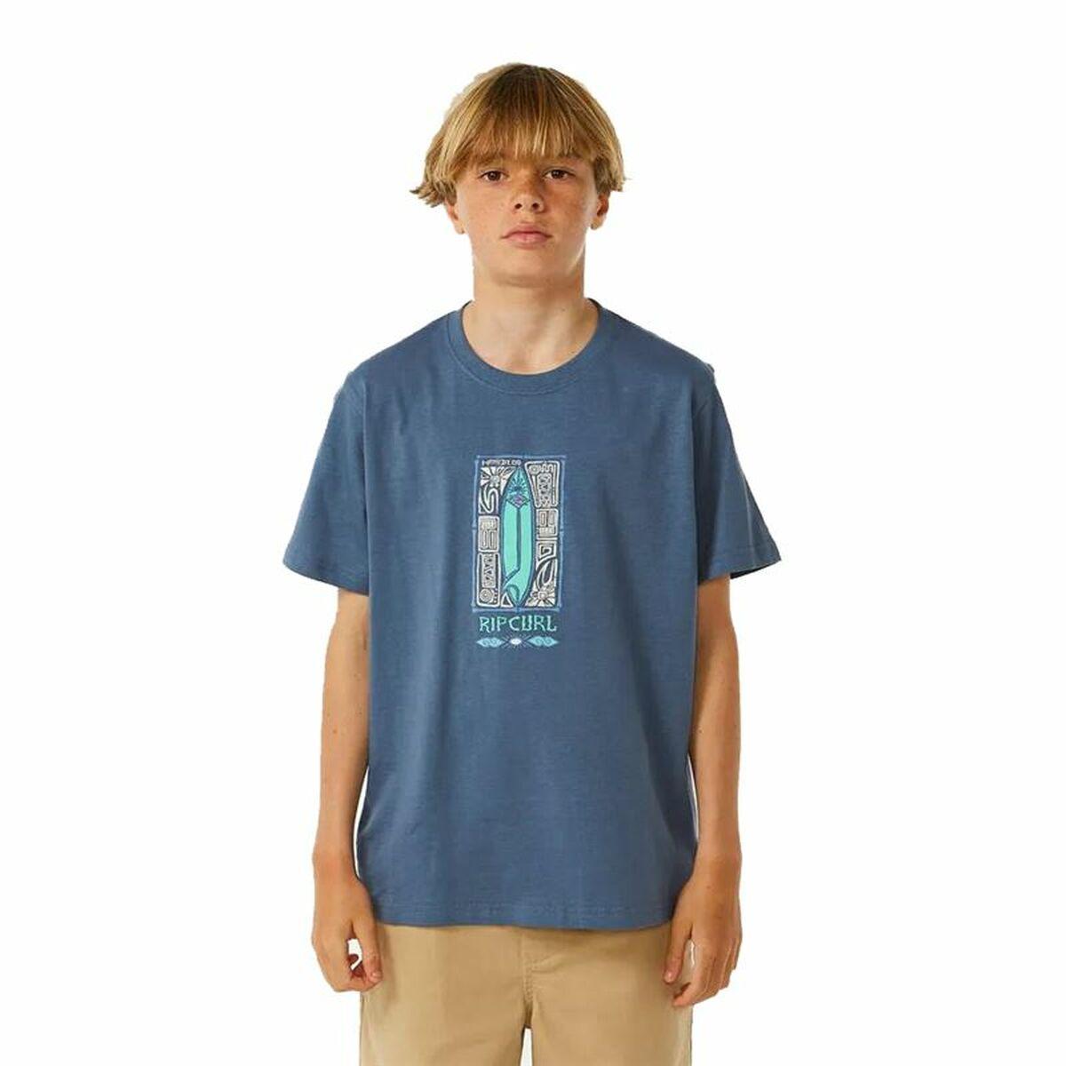 Børne Kortærmet T-shirt Rip Curl Lost Island Blå 6 år