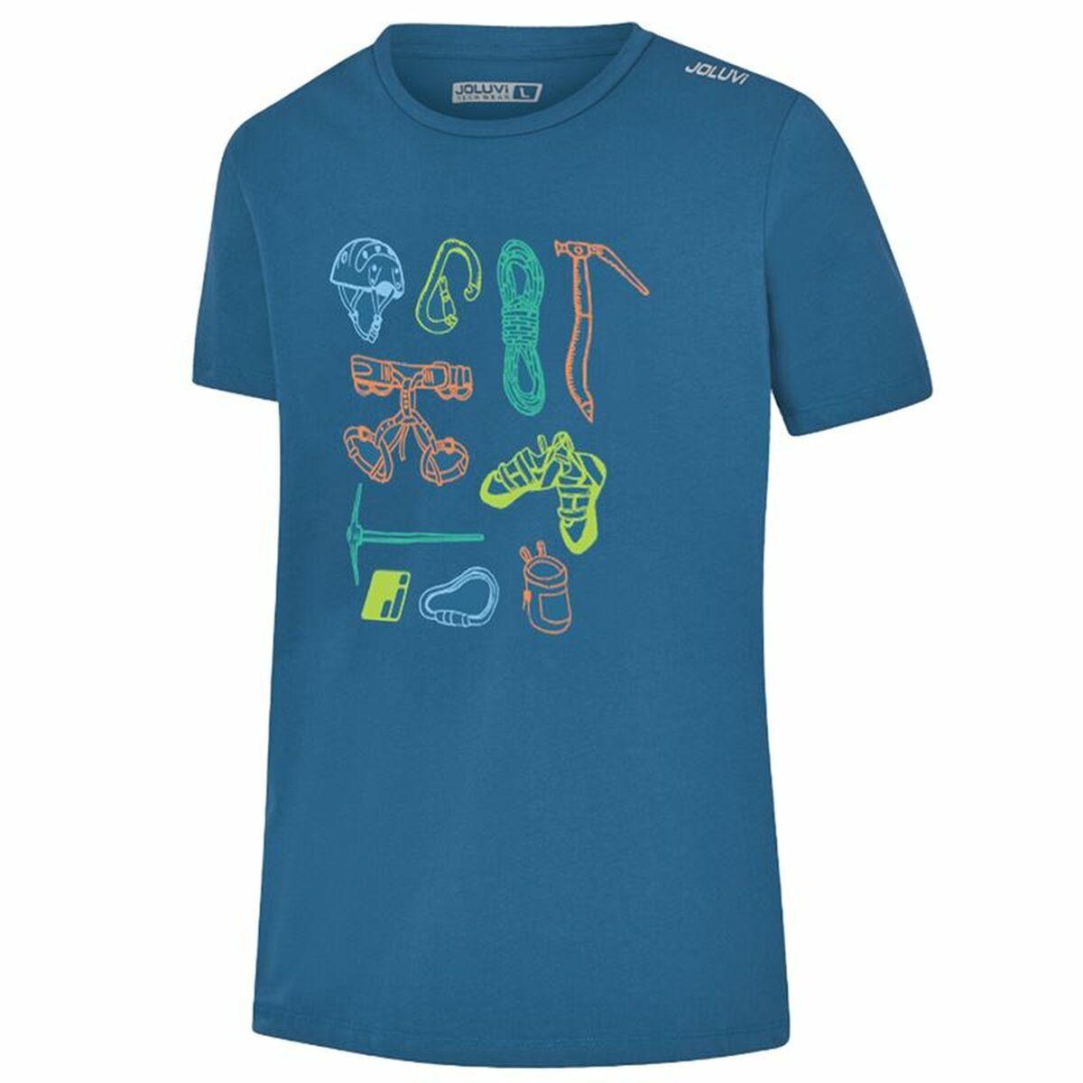 Joluvi Climbing Elements T-shirt til mænd, blå - M billede