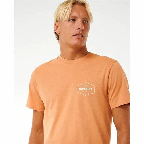 Kortærmet Sport T-shirt Rip Curl Stapler Lys brun M