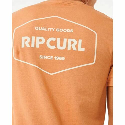 Kortærmet Sport T-shirt Rip Curl Stapler Lys brun M