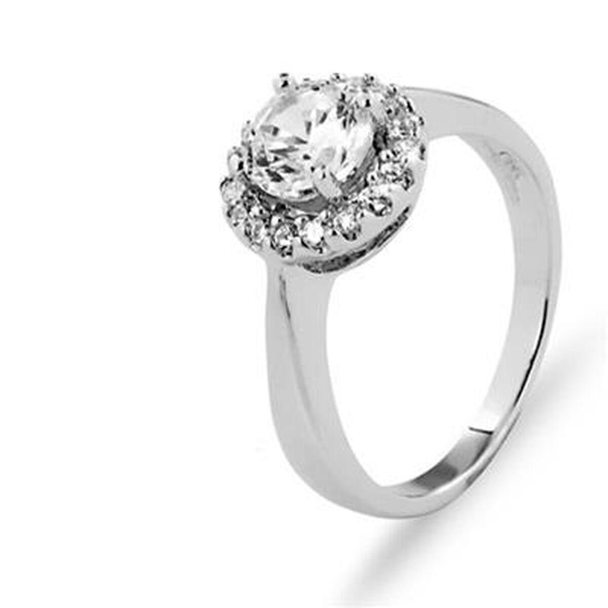 New Bling dame-ring, str. 16 - elegant halo look