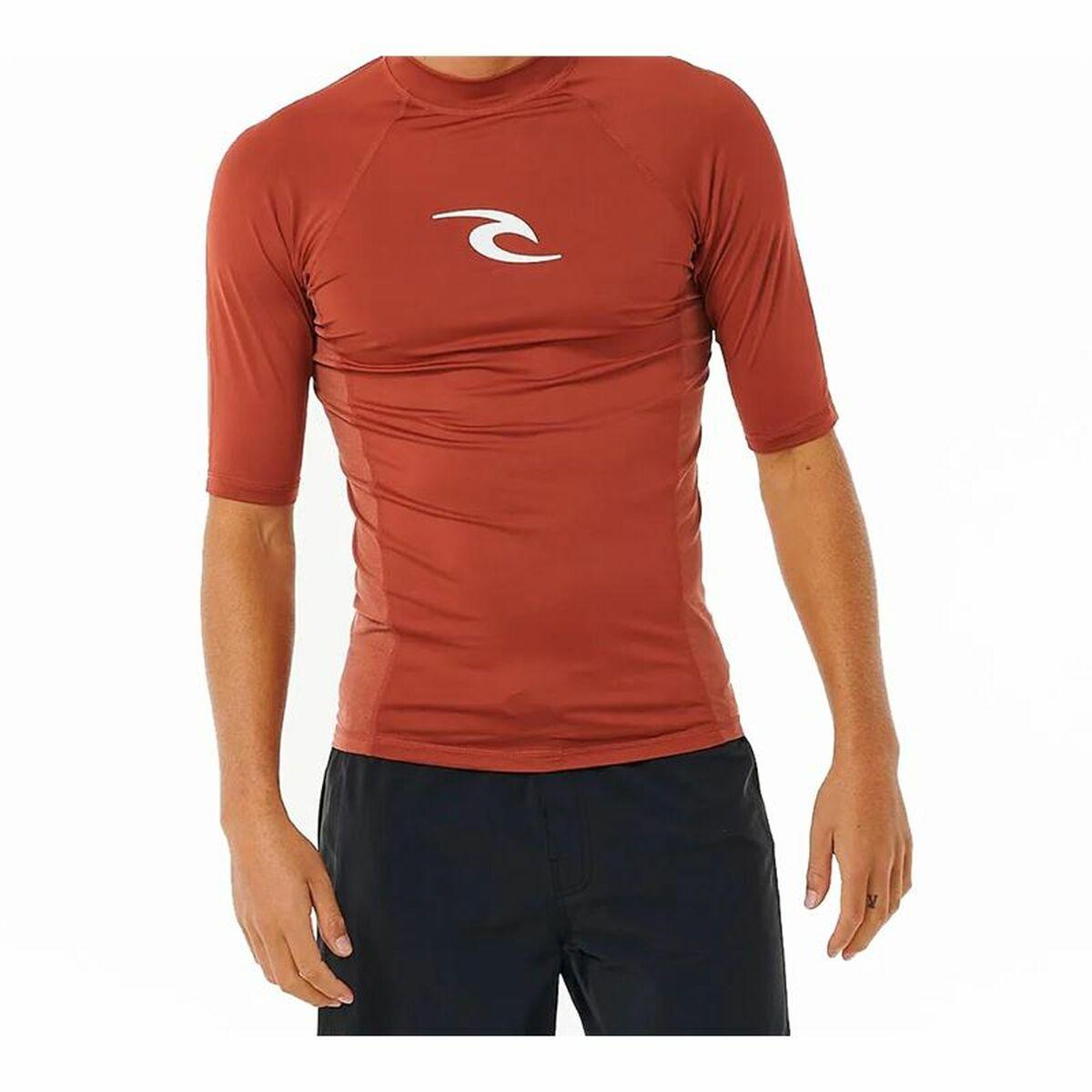 Rip Curl Wave UPF kortærmet T-shirt til drenge, brun (9-10 år)