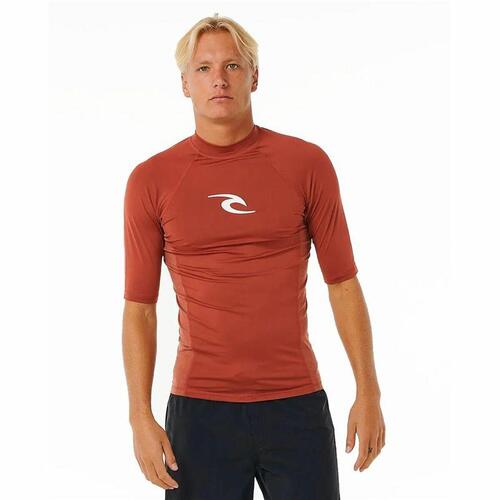 Kortærmet T-shirt til Mænd Rip Curl Waves Upf Brun S