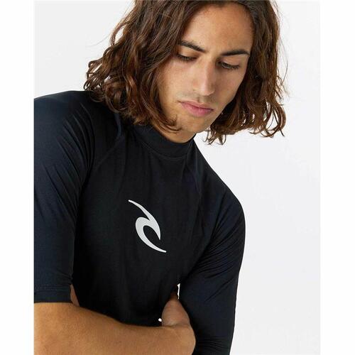 Kortærmet T-shirt til Mænd Rip Curl Waves pf Sort M