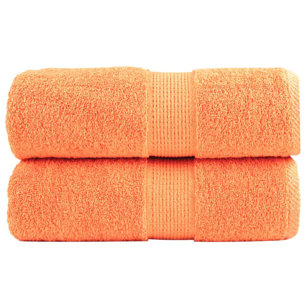 Gæstehåndklæder SOLUND 2 stk. Premium 30x50 cm 600 g/m2 orange
