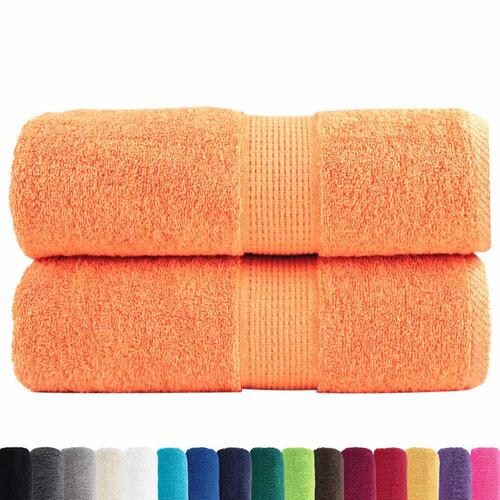 Gæstehåndklæder SOLUND 2 stk. Premium 30x50 cm 600 g/m2 orange