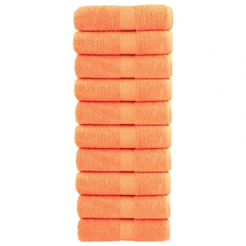 Gæstehåndklæder SOLUND - 10 stk. 30×50 cm, 600 g/m² - orange