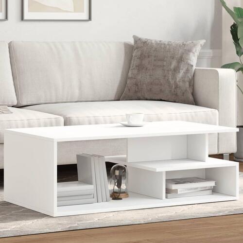 Sofabord 102x55x35 cm konstrueret træ hvid